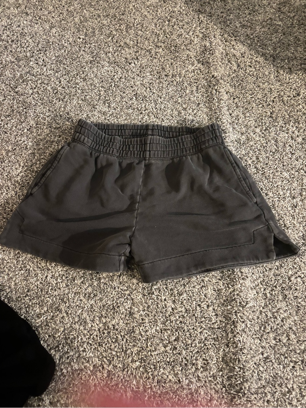 aerie Charcoal Gray Elastic Waist Shorts